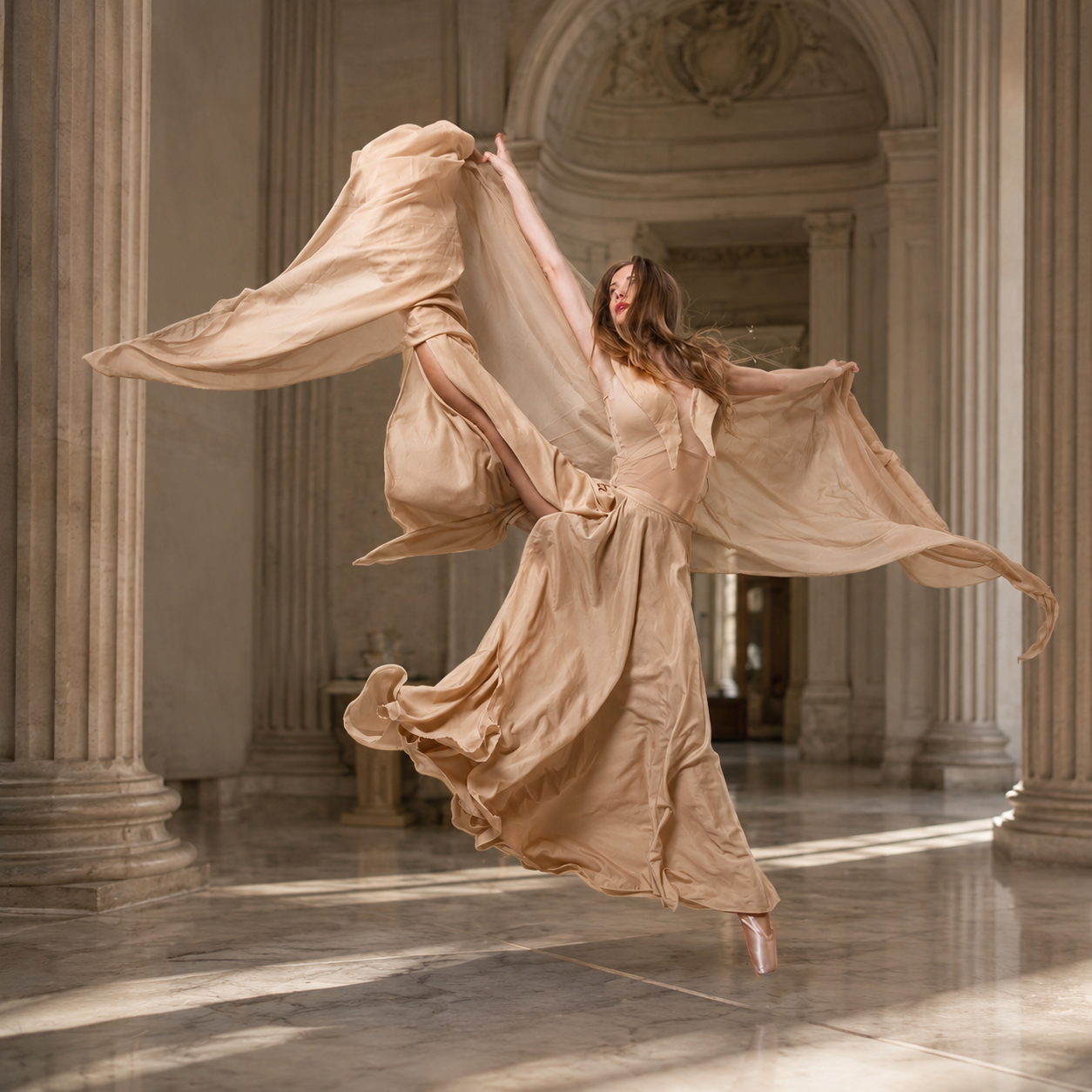 Laura Gravere in a ballet pose